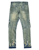 MULTI CARGO SLIM STRAIGHT DENIM